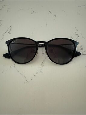 Ray-Ban polarized Black Frame Sunglasses with Dark Lenses